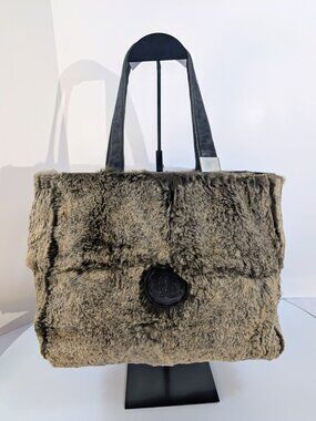 Chanel Vintage Brown Lapin Rabbit Fur Bag with Pouch
